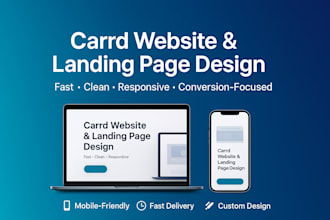 design a professional carrd website or landing page for your brand and business