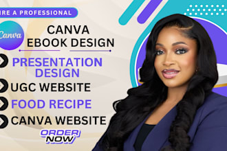 canva ebook design presentation design ugc website food recipe canva website