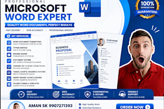 design ms word resume proposal documents in 2 hours  3 dollar