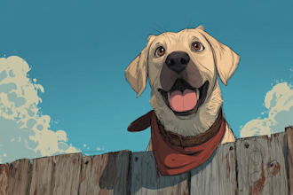 draw your dog cat or any pet into cartoon