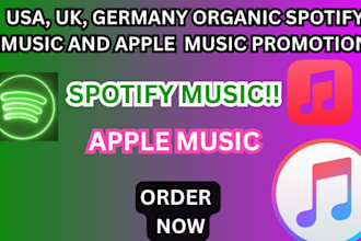 do USA apple music promotion, spotify music ads, music SEO,album music promotion