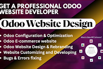 build odoo website design ecommerce store clone odoo theme cusomize odoo modules