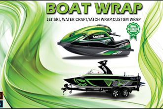 design boat wrap,jet ski,personal watercraft,yacht wrap, custom boat wrap,ship