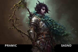 draw a fantasy illustration and design