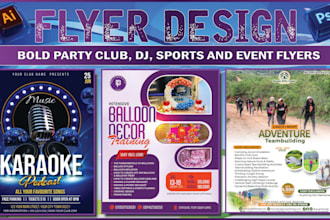 do a bold party, club, dj, sports and event flyer design
