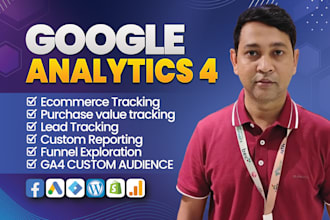 set up ga4 ecommerce and conversion tracking with custom reports