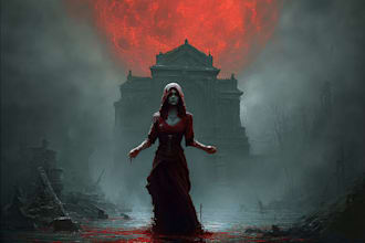 design horror halloween comic poster spooky  gothic art