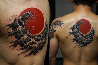 do an stunning japanese style tattoo design