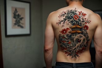 draw a tattoo in japanese style