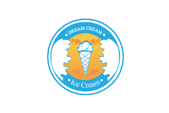 design high resolution delicious ice cream shop logo