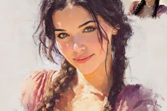 paint digital oil painting portrait