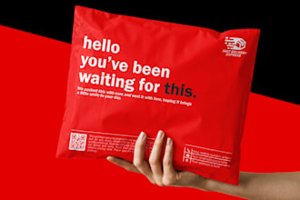 design a branded poly mailer bag