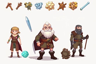 model characters and assets for games