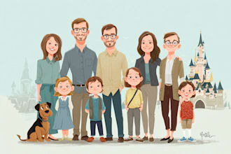 design a disney family portrait