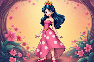 do cute disney cartoon portrait