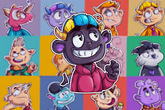 design personal whatsapp, telegram and other chat stickers