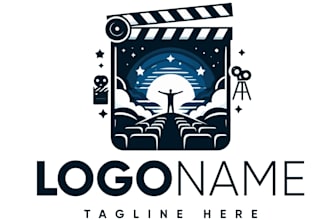 create a gorgeous film production logo for your company