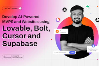 develop ai powered mvps and websites using lovable, bolt, and supabase