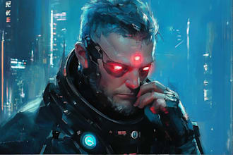 design stunning sci fi, cyberpunk, fantasy characters or concept art