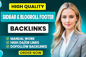 build sidebar blogroll SEO backlinks link building services