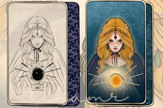 create card and tarot custom illustration