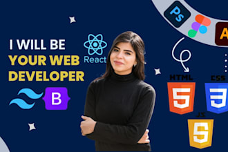 do frontend web development, figma to HTML CSS react js