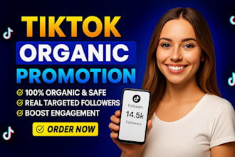 organic tiktok marketing and promotion for follower growth