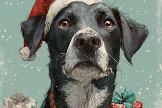 draw your christmas pet portrait
