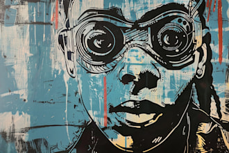 create awesome linocut illustration art