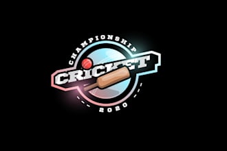create graceful and fantastic cricket logo design
