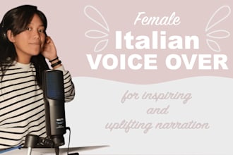 give you a professional italian voice for your projects