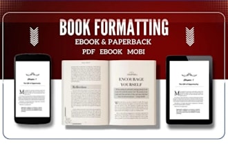 do ebook formatting, book layout design, kindle ebook format