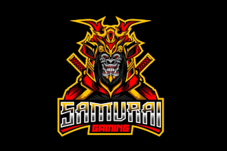 create creative and good looking samurai logo design