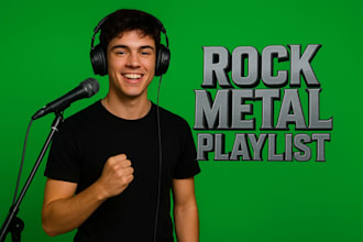 do rock metal playlist promotion, playlists, monthly listeners and followers