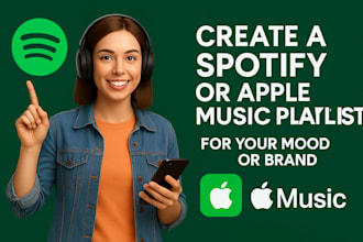 create a perfect spotify or apple music playlist for your mood or brand