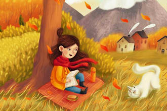 illustrate children story book illustration, children story book, story book