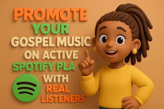 promote your gospel music on active spotify playlists with real listeners