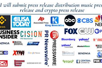 submit press release distribution music press release and crypto press release