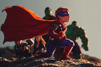 draw you as an amazing superhero illustration
