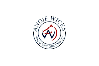 design minimal female horse riding coach logo