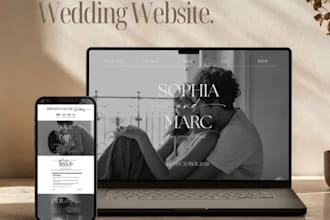design a beautiful wedding invitation website for digital invitation and rsvp