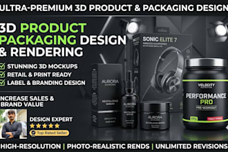 do professional packaging 3d product design for your brand