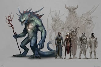 create custom fantasy, alien, or creature 2d character model for games