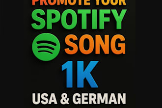 spotify monthly listeners promote your spotify song to 1k usa german listeners