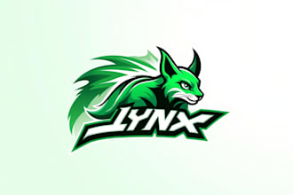 design wonderful quanta lynx mascot logo in one day