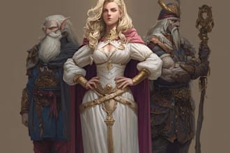 illustrate your dungeons  dragons character in epic detail