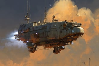 create spaceship concept art for you