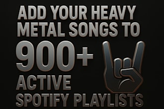 add spotify heavy rock metal music songs to 900 active metal playlist curator