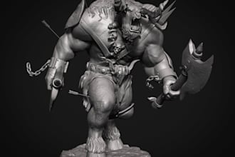 create 3d model, character and creature for 3d printing