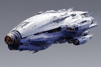 draw high quality spaceship concept
